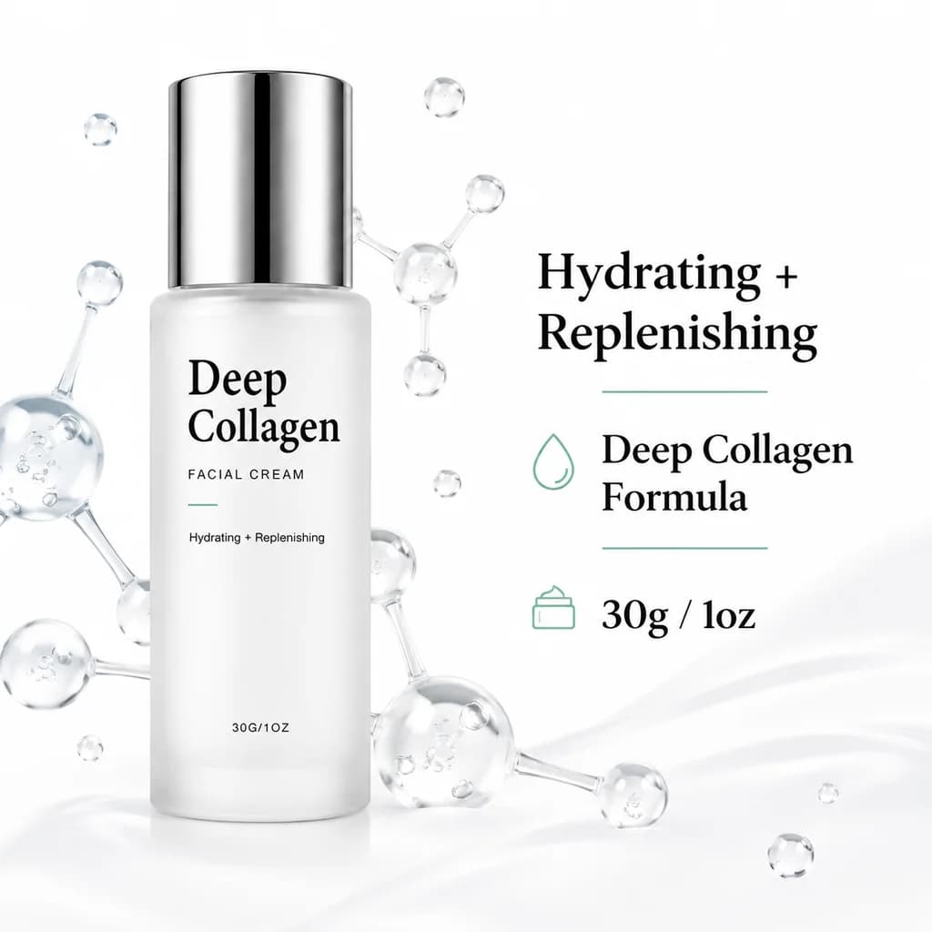 Collagen Face Cream Moisturizer For Dry Skin Daily Hydrating Facial Cream Smooth Firming Skincare Nourishing Lightweight Lotion