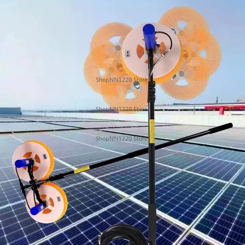 Produttore di spazzole per la pulizia dei pannelli solari Lavatrice per la pulizia dei pannelli solari Spazzola a rullo automatica da 7,5 m con doppia testa