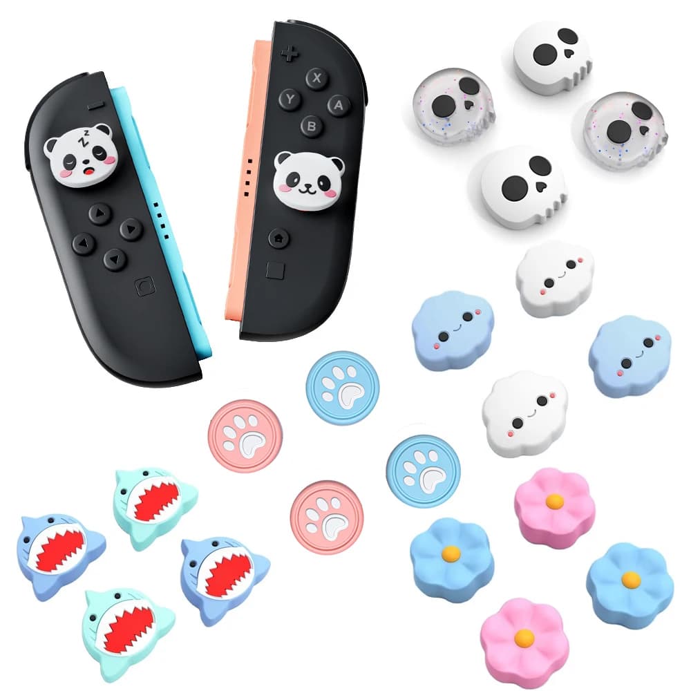 Carino Silicone Morbido Joystick Thumb Stick Grip Cap Copertura Protettiva Per Interruttore 2/Oled NS Lite Joycon Controller NS2 Custodia protettiva