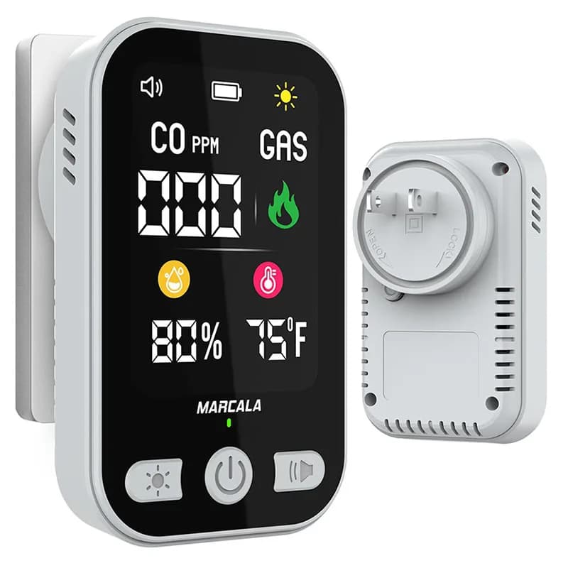 Multi-function Gas Leak Detector Wall Mounted Carbon Monoxide mo ni tor Alarm & Natural Gas Detector for Apartment Travel RV