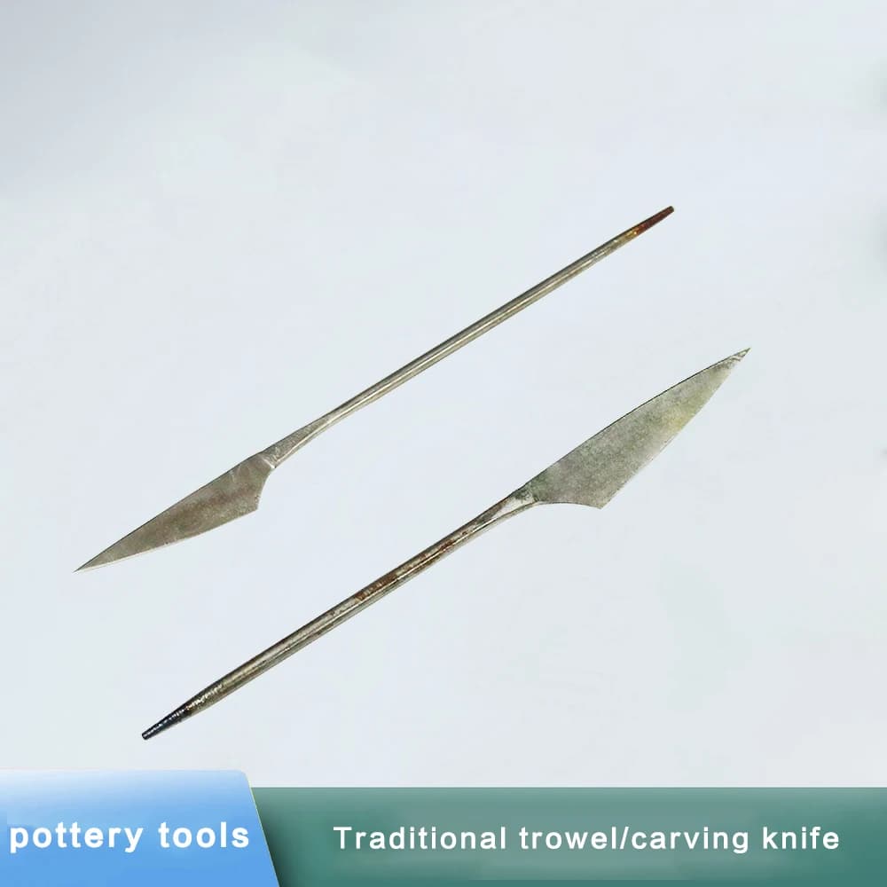 Coltello da intaglio in argilla di ferro tradizionale in ceramica coltello da taglio per cartone di fango coltello da taglio per fango in acciaio inossidabile strumenti per la formatura di argilla polimerica
