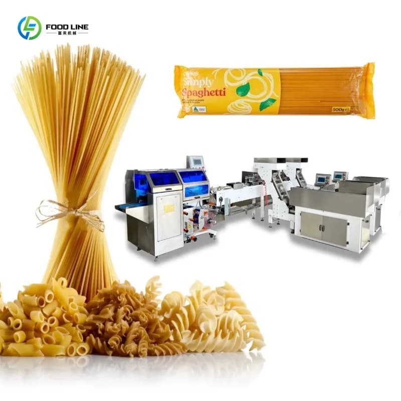 Macchina personalizzata per il confezionamento di spaghetti e pasta lunga con funzione di pesatura, adatta per il confezionamento automatico di pasta di riso.