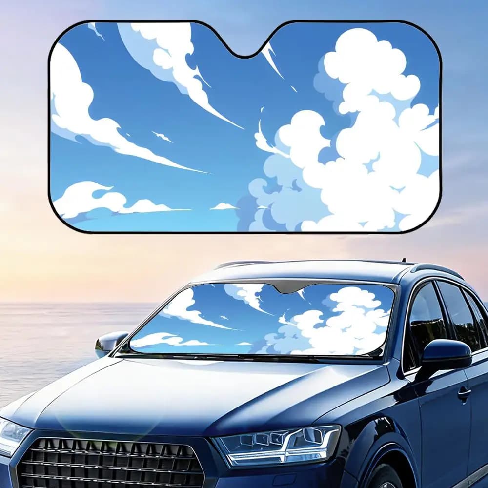 Parasole per Auto Stile Cartone Animato, Riutilizzabile in Alluminio, Protezione UV, Isolamento Termico, Copertura Pieghevole per Parabrezza
