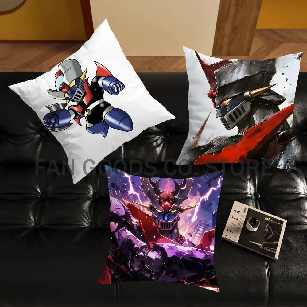Cuscino robot M-Mazinger Z per camera da letto, auto, caffetteria e soggiorno, fodera decorativa per cuscino da divano