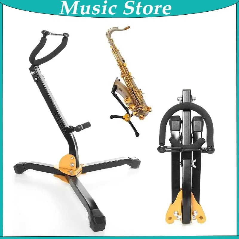 Alto/Tenor/Soprano Saxophone Stand Portable Foldable Professional Stand Metal Legs Brackets Wind Instrument Accessories