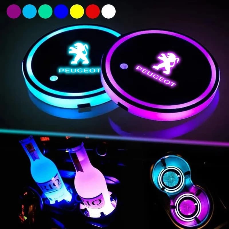 Car Water Cup Mat Drink Holder For Peugeot 106 107 206 207 208 301 307 308 406 407 408 508 607 2008 3008 4008 5008 GT RCZ Rifter