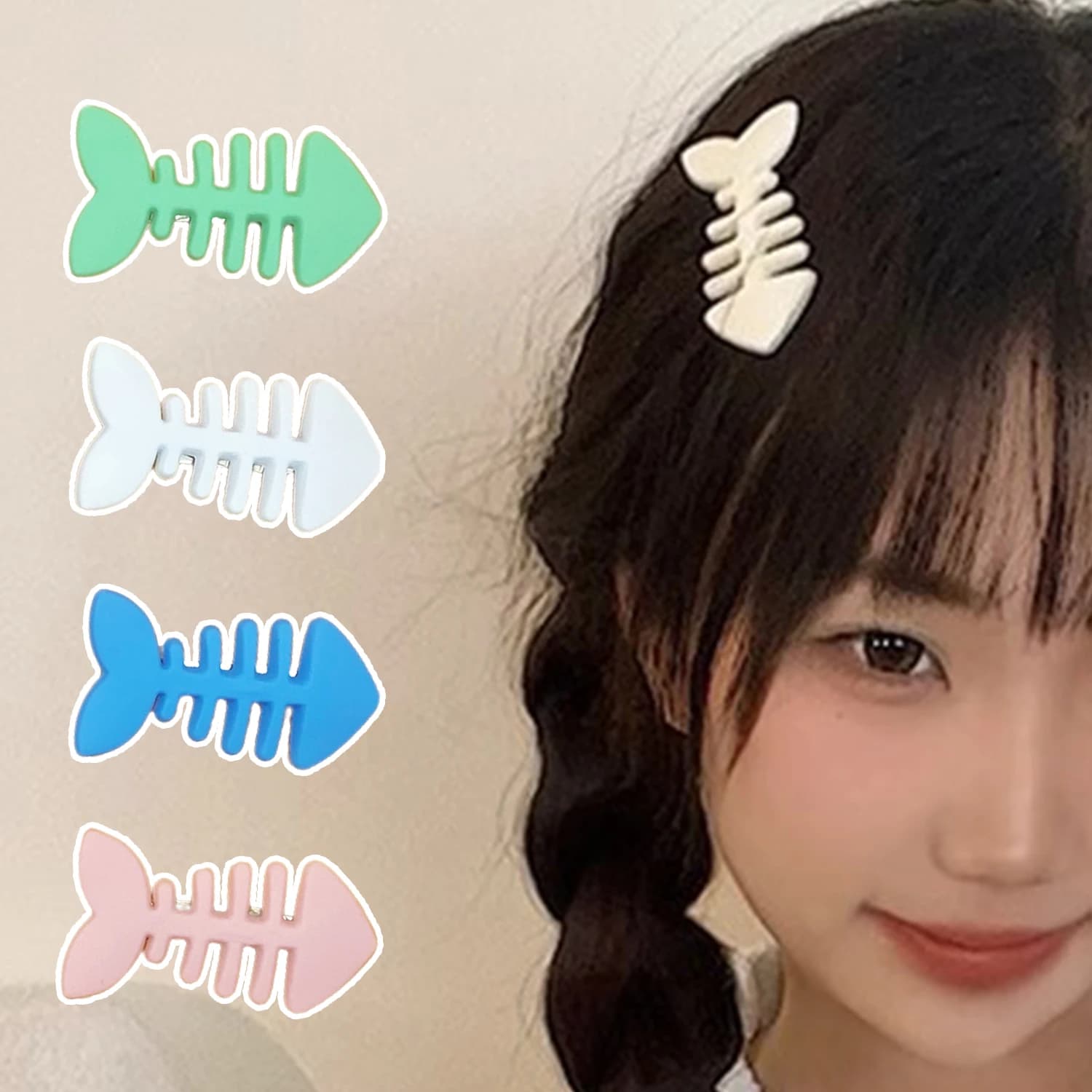 Matte Fish Fluid Hair Clip for Girls Small Springs Frangia Side Clips for Women Cushions Copricapo Hair Accessories