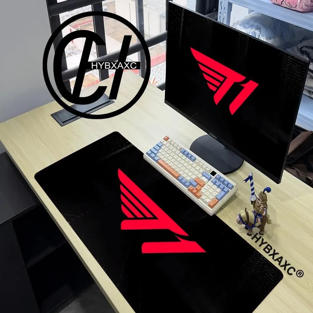 HD Skt T1 Mouse Pad Gaming mat, lighted, non-slip base, waterproof, large deskpad, soft surface Mouse Pad Hot-selling materials