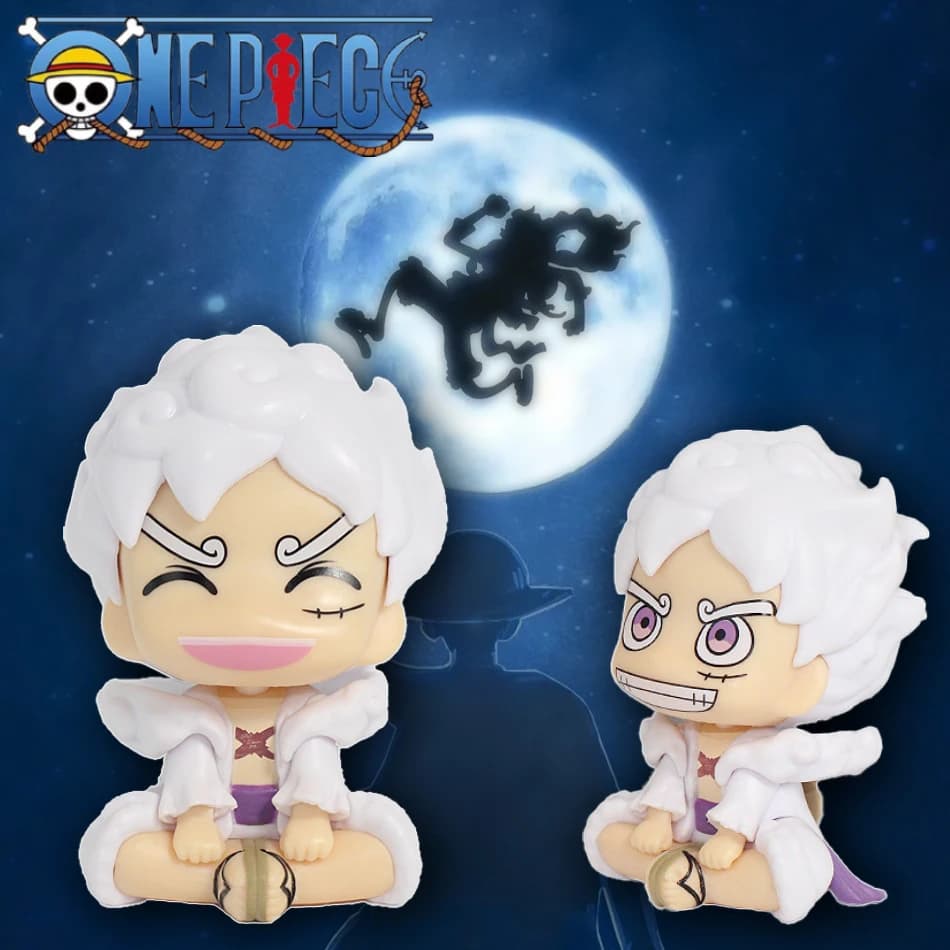 Figurina in Miniatura Anime One Piece, Versione Q di Luffy Nika, Statuetta Joy Boy, Modellino Decorativo da Collezione, Regalo per Bambini