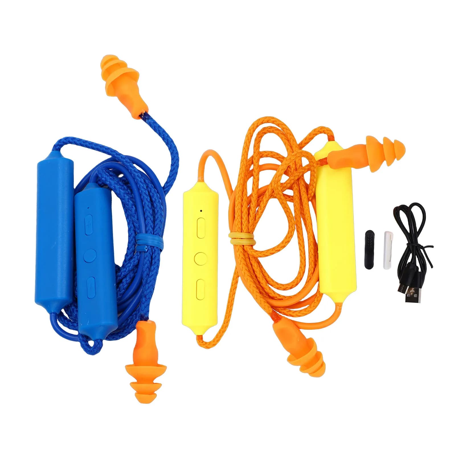 Bluetooth earphones with 29dB noise reduction, IPX5 waterproof, rechargeable, with neck band, for construction sites and workshops
