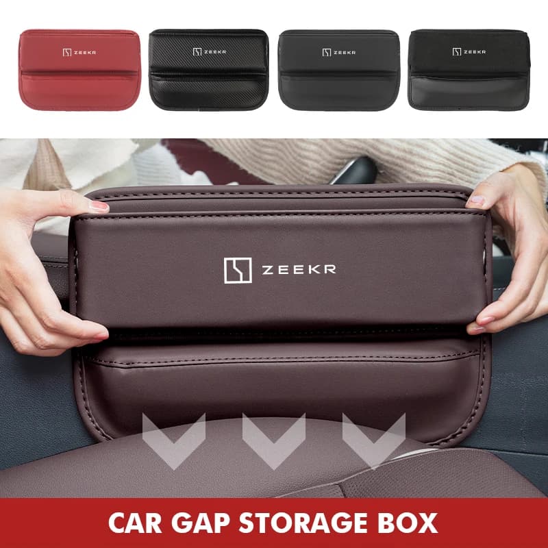 Car Seat Gap Organizer Box Slit Gap Filler Auto Accessories For Zeekr 001 EV 2021-2023 009 X 2021 2022 2023 Krypton