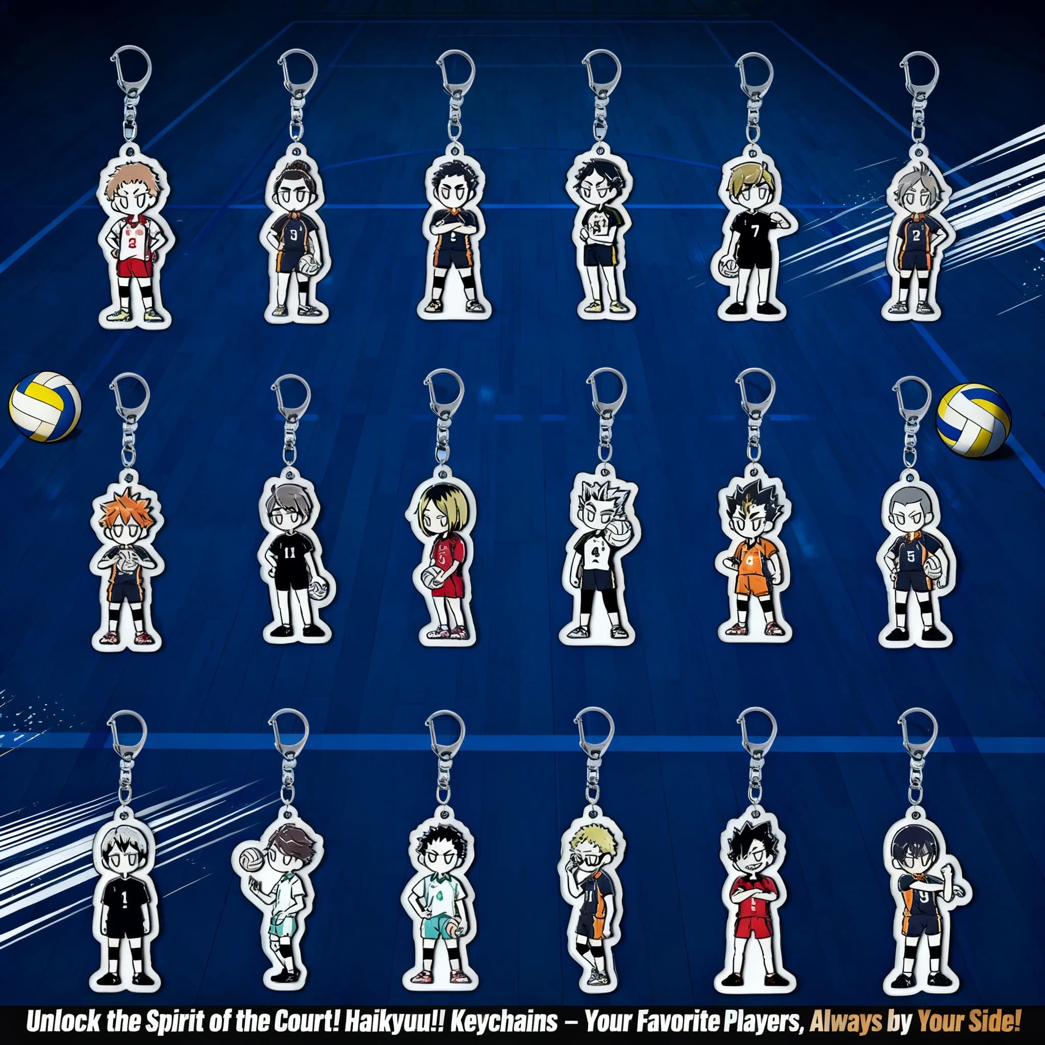 Portachiavi Anime Haikyuu Pallavolo Shoyo Hinata Tobio Kageyama, Portachiavi Acrilico Stratificato, Accessori e Merchandising Anime da Appendere