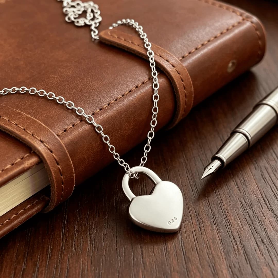 Nuovi accessori hip-hop alla moda, collana con lucchetto a cuore originale in argento sterling 925 per donna, gioielli da festa, regalo di San Valentino