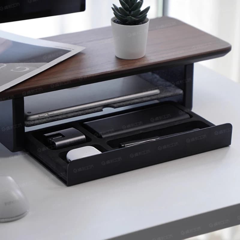 Monitor Support Riser Storage drawers Desk organizer Computer storage rack Ergonomic desk accessory for home office configuration