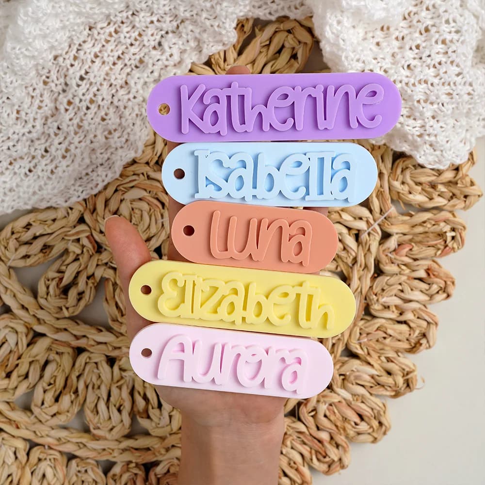 Portachiavi PMMA personalizzato da 1 pezzo: nome inciso personalizzato, design ovale, fai da te, inciso al laser, accessorio ideale per l'uso quotidiano e regalo carino