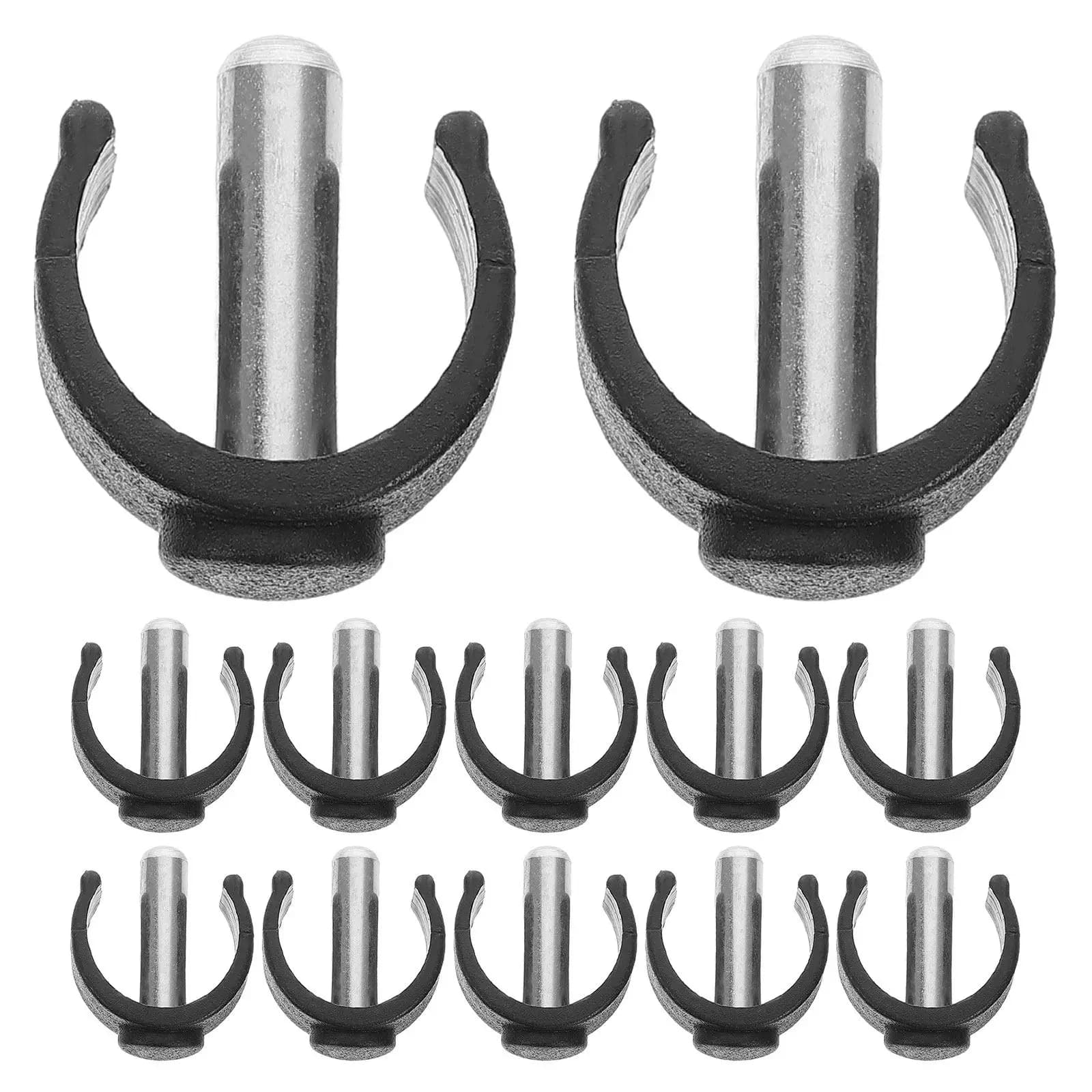 12Pcs C-Shaped Walking Stick Pin Locks Lightweight Universal Cane Holder Clips for Trekking Poles Mobility Aids Indoor Outdoor