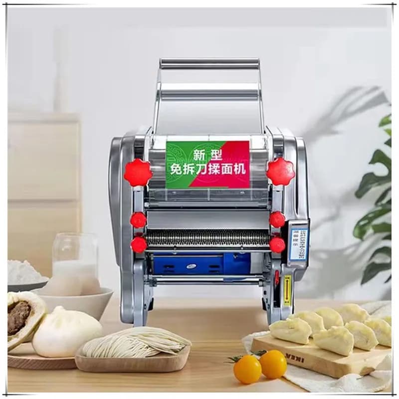 macchina per noodle elettrica Macchina per pasta domestica commerciale Macchina automatica per laminare la pasta in acciaio inossidabile