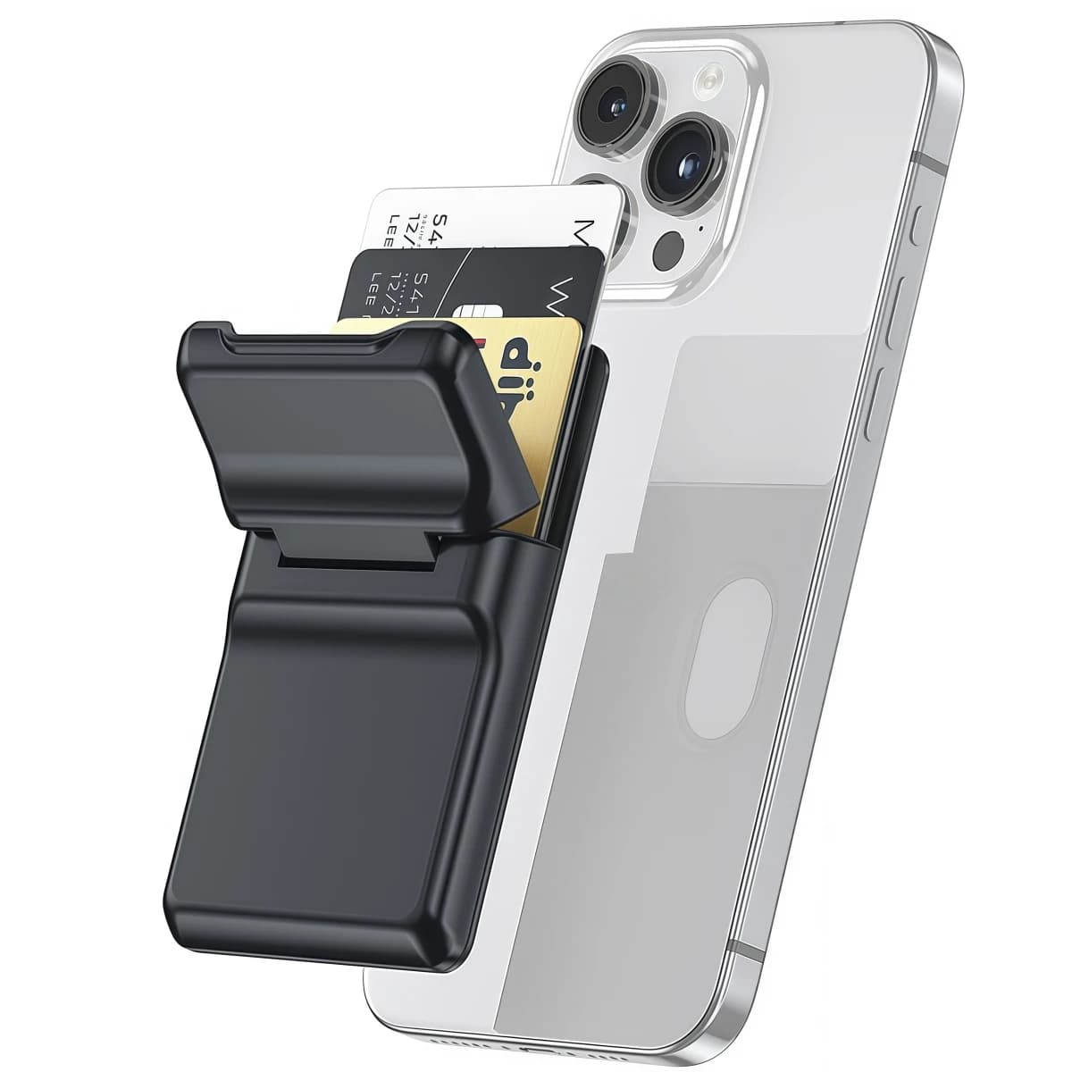 Magnetic card holder for mobile phones, suitable for Apple phones, universal magnetic card holder, magnetic card holder for mobile phones, back card holder for wallet
