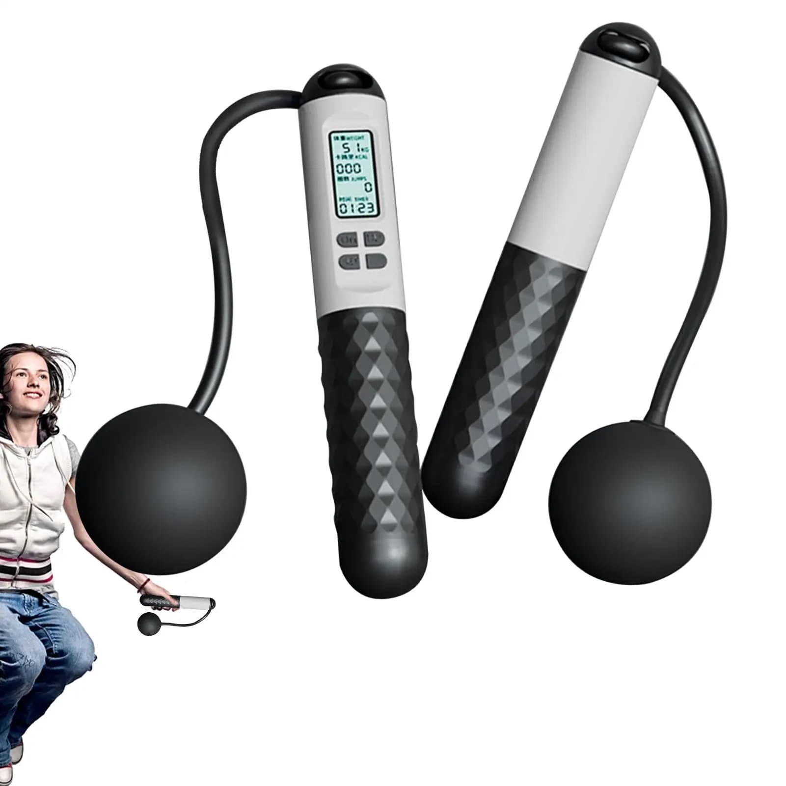 Ropeless Jumping Corda for Weighted Fitness Training Jumping Corda for Digital Counting Corda for Ballweight Jumping for Men and Women