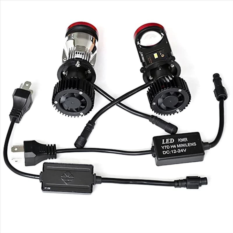 Mini H4 Canbus Lente per proiettore Faro per auto Lampadina LED 6000K 1 paio per auto moto