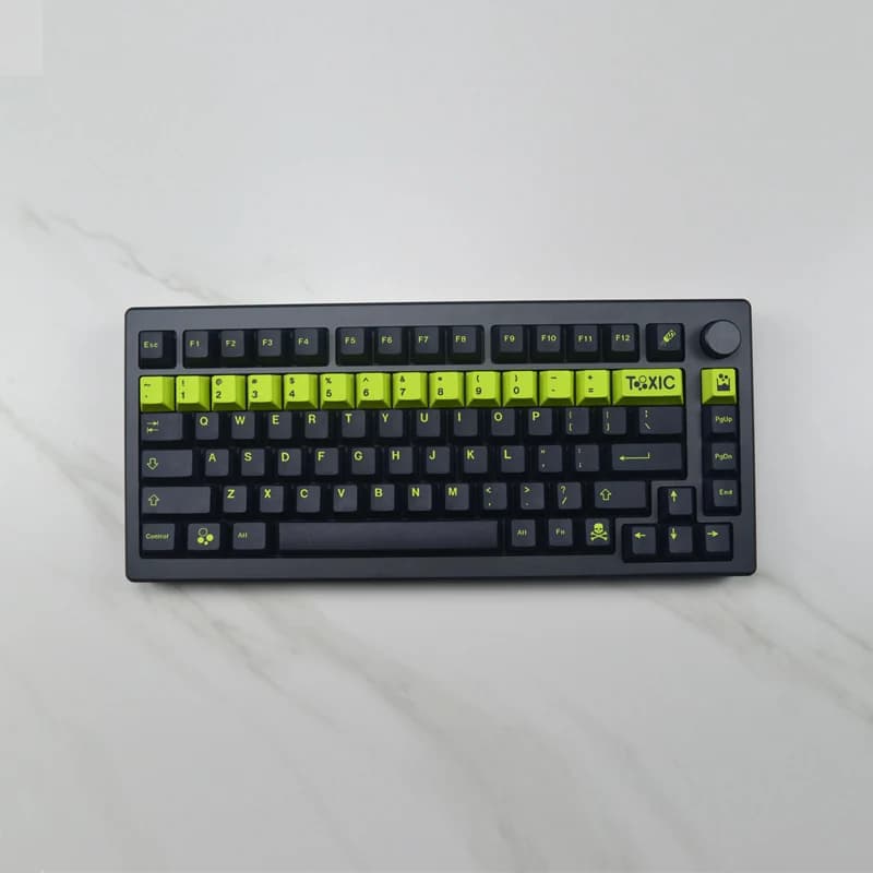 129 tasti GMK Toxic Keycaps Set Cherry Profilo PBT Sublimazione della tintura Keycap per Cherry MX Switch Tastiera meccanica