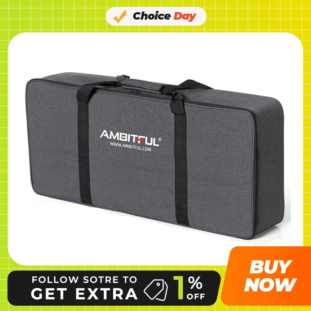 AMBITFUL Nuova Borsa da Trasporto Portatile PB06 per Flash da Studio e Treppiede, Borsa per Kit Flash da Studio Fotografico