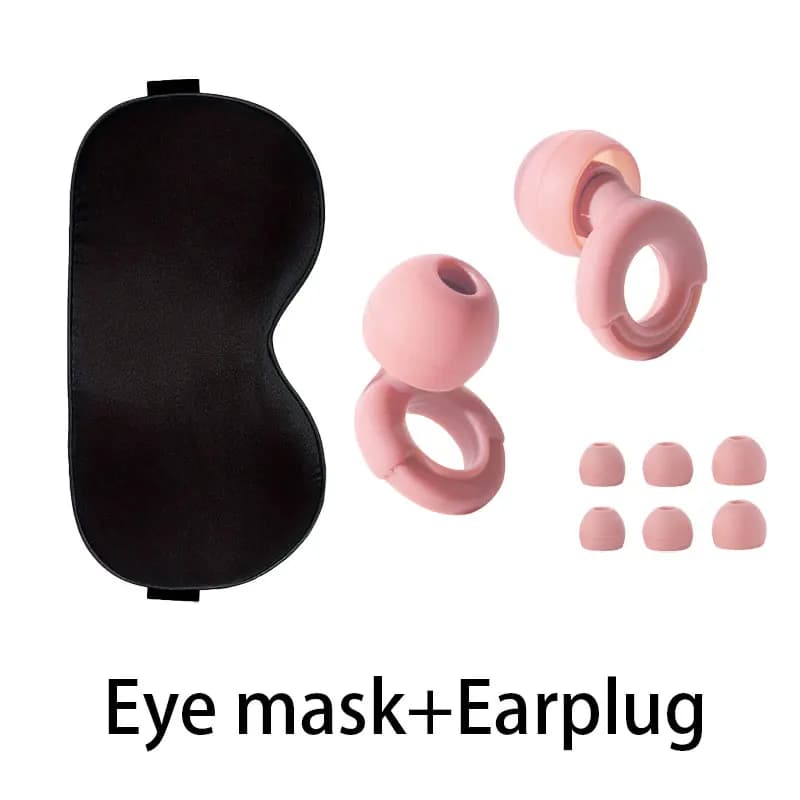 Maschera per dormire con tappi per le orecchie antirumore, maschera facciale notturna che blocca la luce, morbida e confortevole, rilassante per riposo, viaggi e sonno notturno