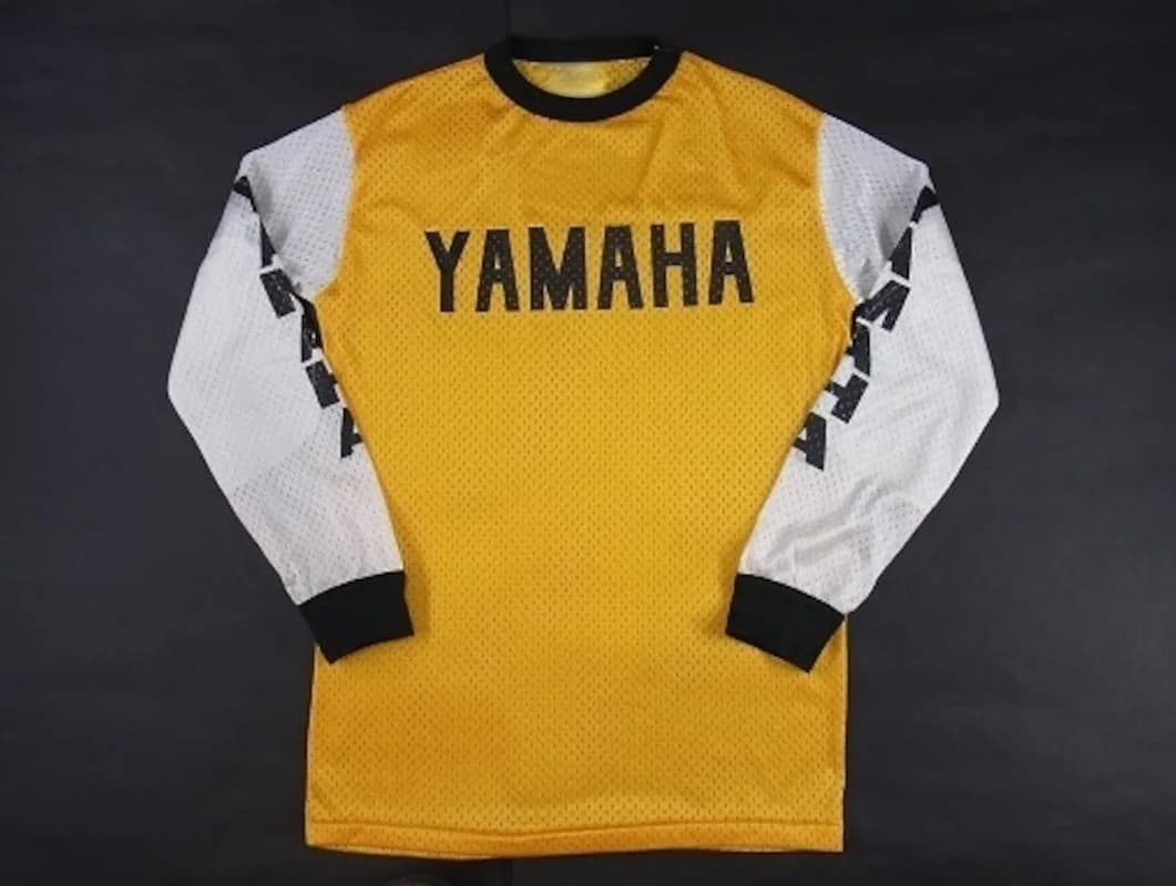 T-shirt Gialla a Maniche Lunghe Stampata Yamaha Estate 2026, T-shirt da Ciclismo e Moto Unisex alla Moda e Casual con Protezione Solare