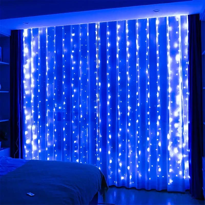 6x3M LED USB Tent String Lights Christmas Garland 8 Remote Control Mode for New Year 2024 Garden Party Wedding Decoration
