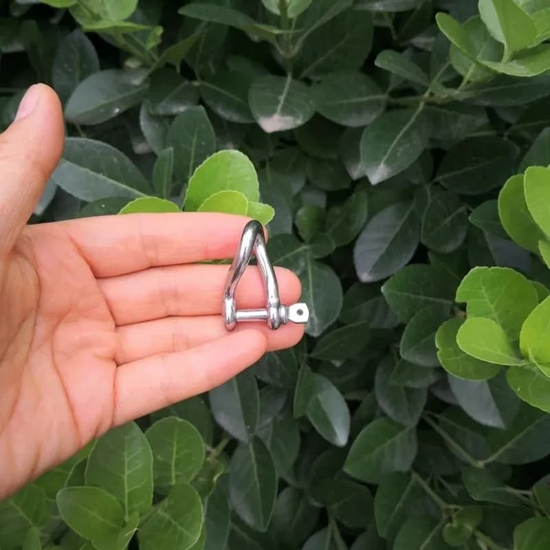 4 Pezzi Grillo a Torsione in Acciaio Inossidabile da 4mm con Perno a Vite, Resistente per Catena di Ancoraggio di Barche da Pesca e a Vela