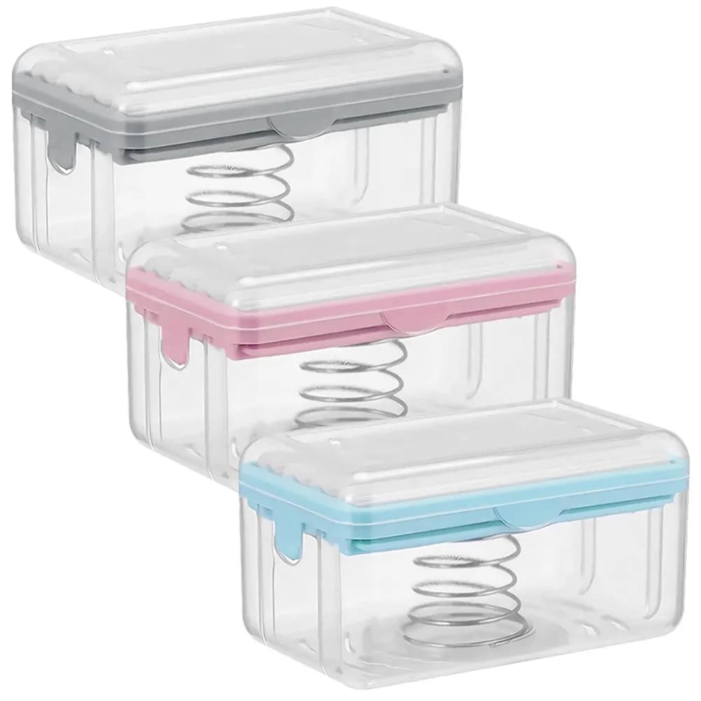 Set of 3 PP and stainless steel roll holder, Vivacious Colors, with Bathroom Sheets