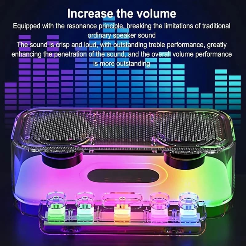 Super Sale Z6 Wireless Bluetooth Speaker with HiFi Stereo Sound, LED Color Lights, Portable Design, Mechanical Button USB Speake
