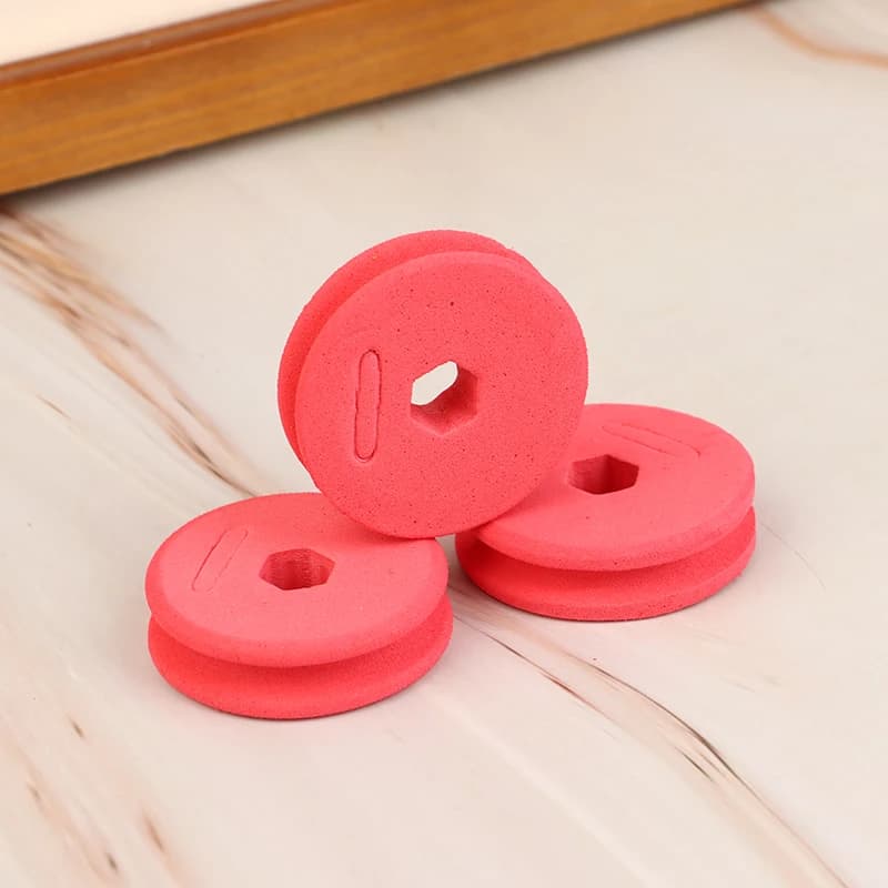 16 pcs/box line box foam coils - wrapping table, wood shaft, fishing bait case with bait hook, fishing gear box