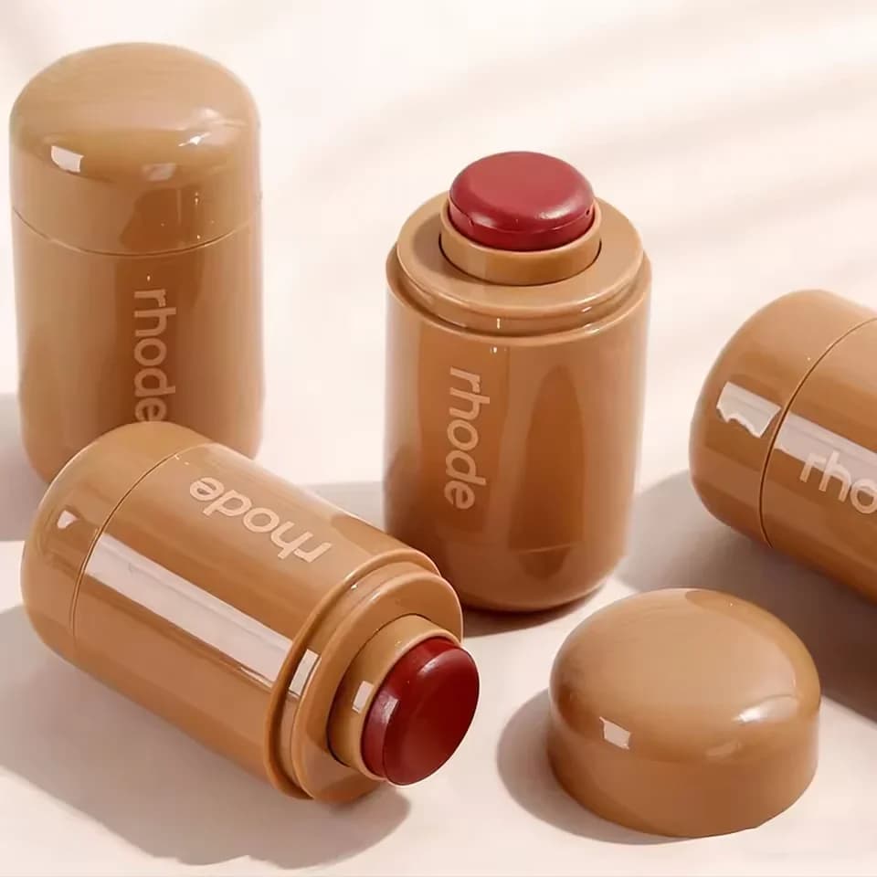 Rhode Skin Pocket Blush Stick Lip Cheek Hydrating Stick Natural Rouge Powder Blusher Cream Lipstick Cheek Teacup Candy Color