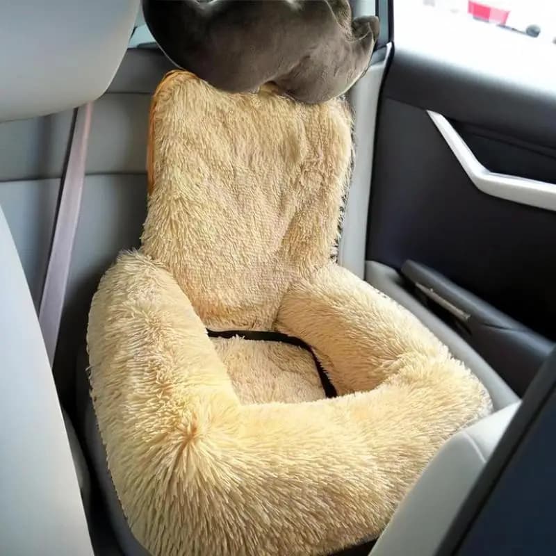 Seggiolino per auto per cani Seggiolino per auto per cuccioli morbido Cani antiscivolo Letto da viaggio Sedile posteriore per auto Cuccia Peluche Tappetino per animali domestici Accessori interni per auto