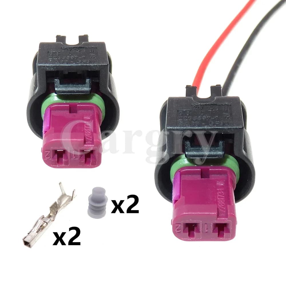 Set 1 (2 Pezzi) 2236897-1 4-2236896-1 805-120-534 Connettore Elettrico AC per Auto con Cavi - Accessori Auto