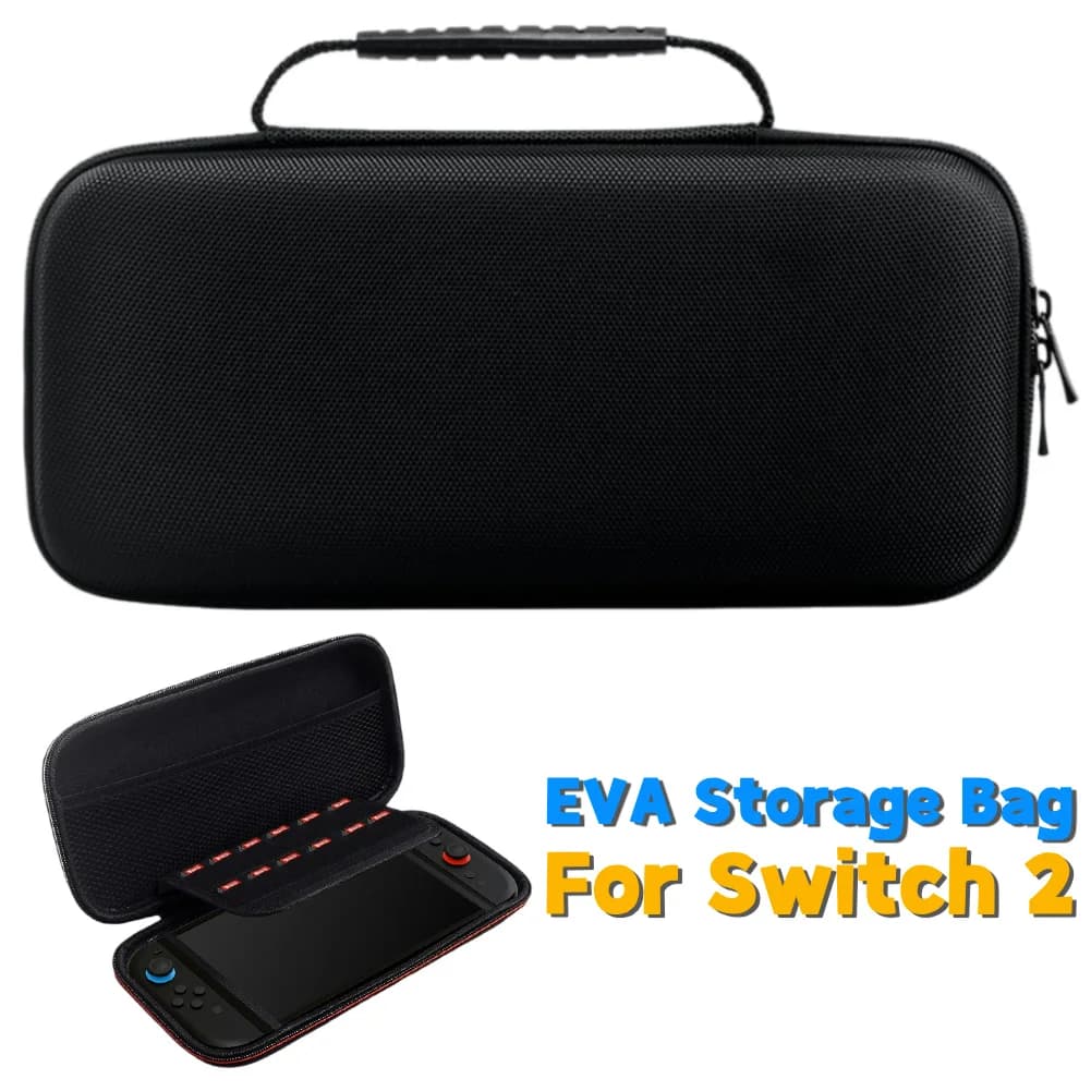 Custodia da trasporto per Nintendo Switch 2, borsa a tracolla con cerniera, organizer antiurto e anti-caduta con slot per schede di gioco, accessori per videogiochi