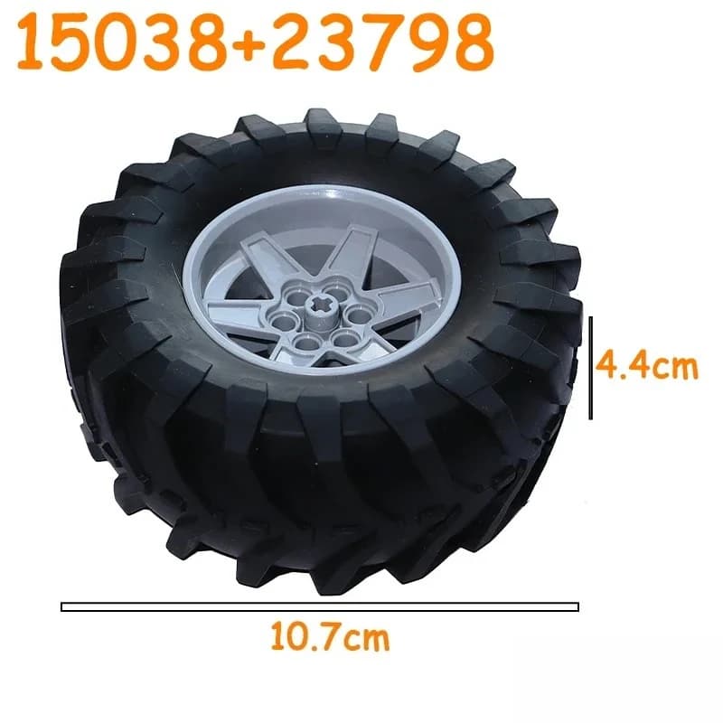 MOC Moto Pneumatico e Cerchione Pneumatico Tecnico Ruota Auto Camion Ruote Mozzo Mattoni Building Blocks 56145 44309 86652 32019 15038 23798