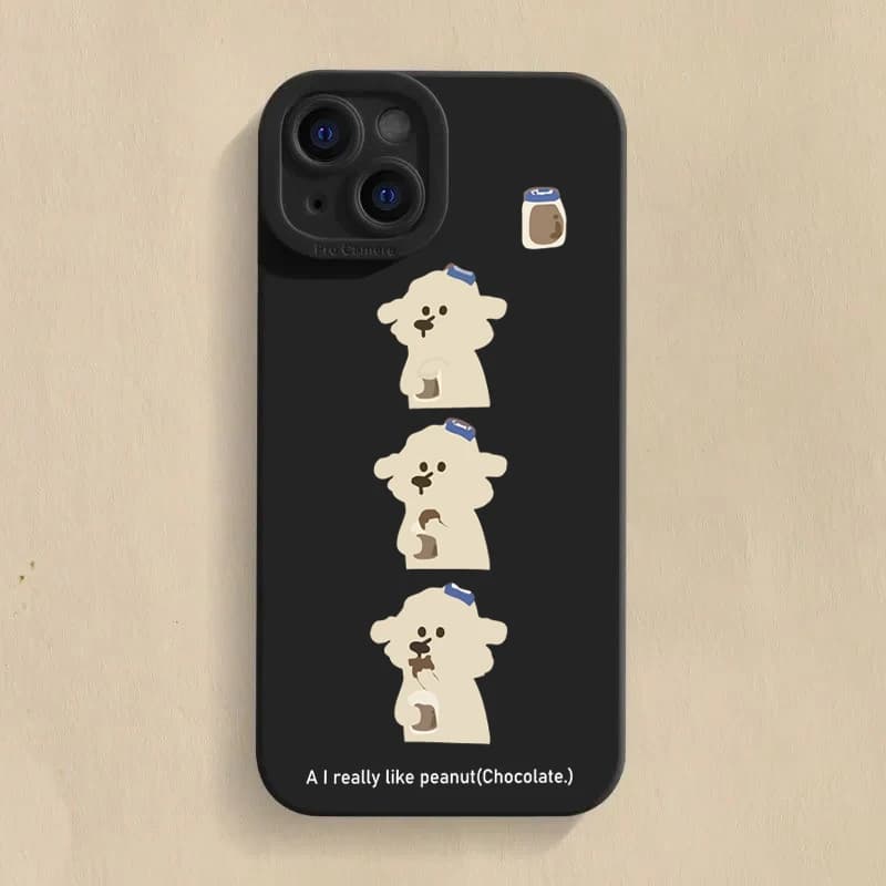 Cartoon Cute Dog Phone Case For Samsung Galaxy S25 S24 S23 S22 S21 Ultra Plus FE A32 A33A16 A06 A26 A54 A56 Silicone Soft Cover