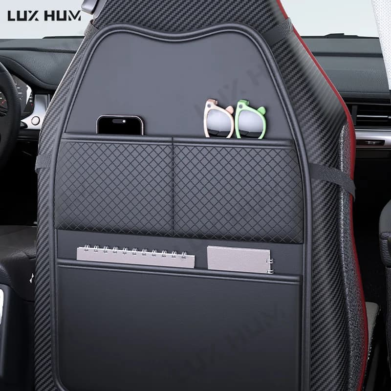 Tappetino Anti-Graffio per Sedile Auto con Organizer, Protezione Universale per Sedile Posteriore per Bambini/Cani, Impermeabile e Antipolvere