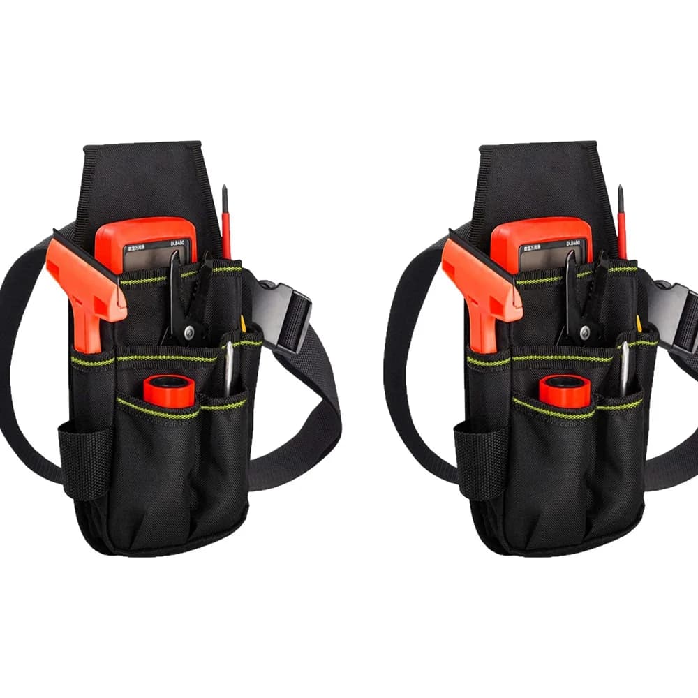 Pocket Tool Belt/Utility Pouch Practical Canvas Tool Bag with Adjustable Waist Pouch is Suitable Belt Oxford Cloth Waterproof