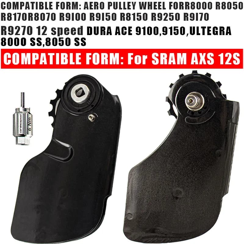 CS Per Bici Da Strada Per SRAM AXS Per Shimano UT/DA R7000/8000 Vento-rottura Pneumatico In Fibra di Carbonio Deragliatore Posteriore ruote guida