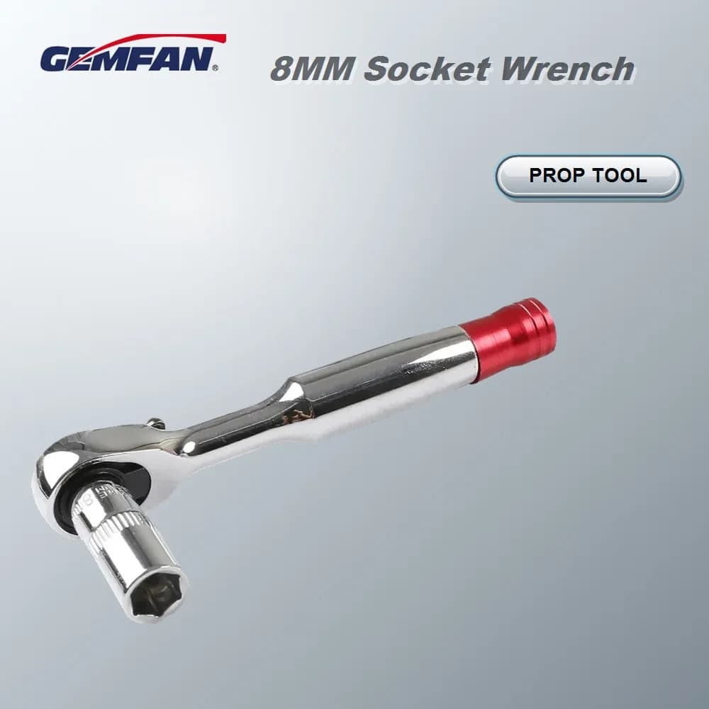 Gemfan 8MM Ratchet Wrench Socket Driver For FPV RC Drone Propeller Nut Brushless Motor Field Repair Tool Standard 1Pcs Accessory