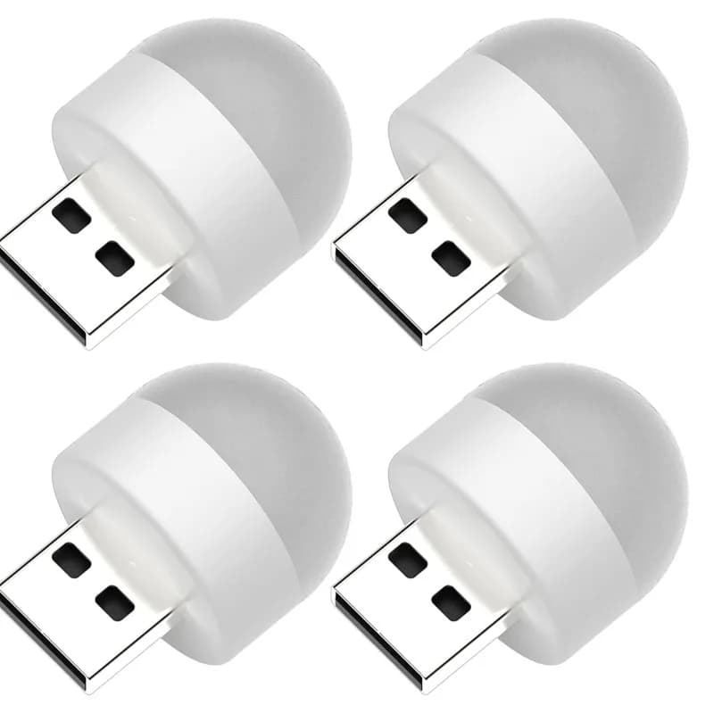 4 pz Mini Lampada LED USB portatile 5 V 1.2 W Lampada da lettura super luminosa per luce da libro per Power Bank PC Laptop Notebook luce notturna
