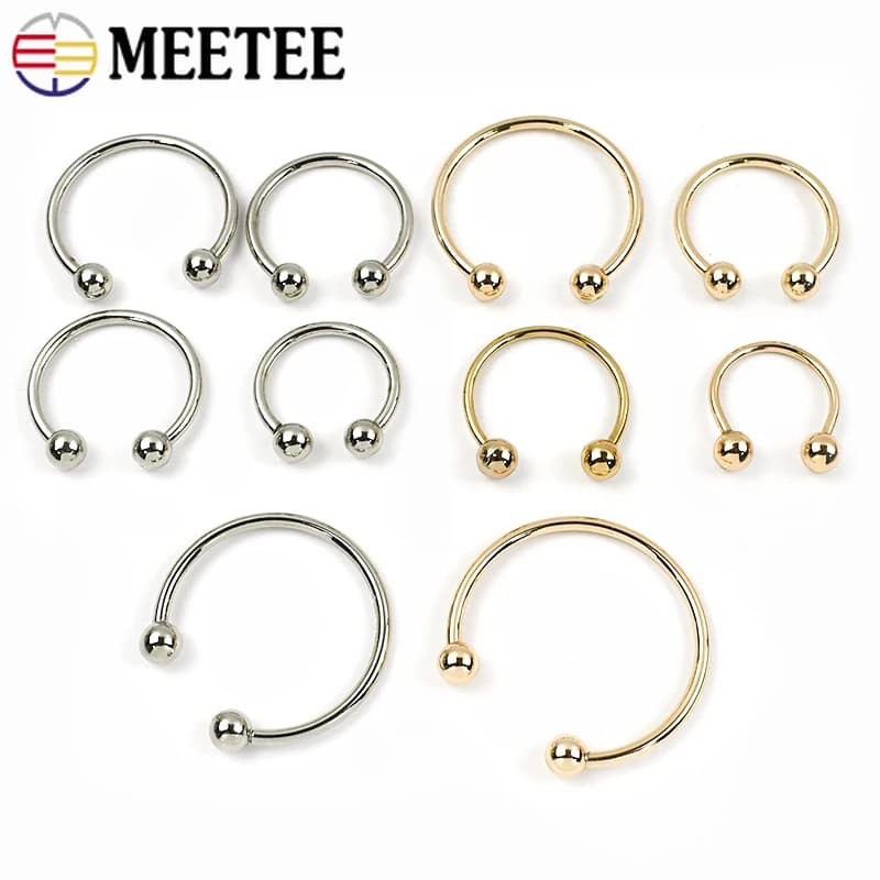 2-10Pcs Metal U-shaped Buckle O Ring Clasp For Clothes Garment Collar Hooks Hats Decorative Rings DIY Shoes Hardware Accessories
