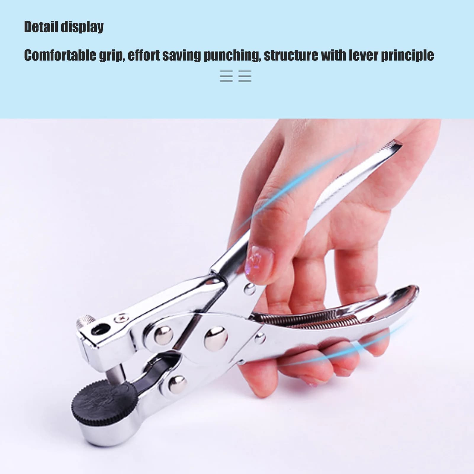 New Iron Plastic Bag Punch Handheld Pliers Structure Hole Punch Pliers Handheld Iron Punching Tool Packaging Use