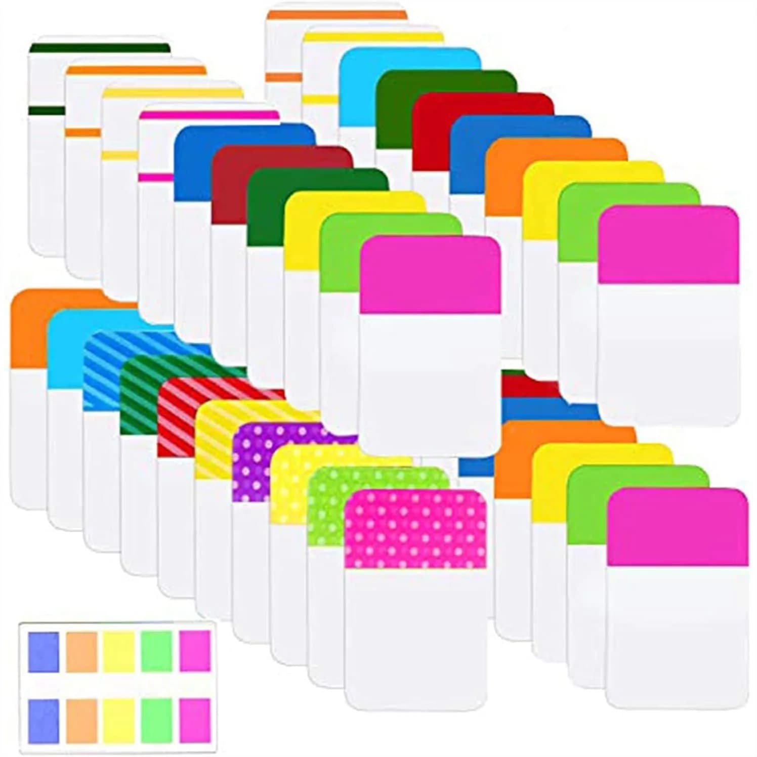 900 etichette adesive per indice, etichette per file scrivibili e riposizionabili per prendere appunti, leggere libri e classificare file, 41 set