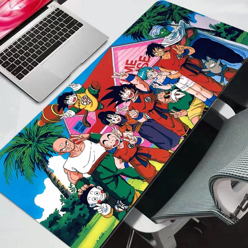 Tappetino per mouse da gioco Cool Dragon Ball DBZ PC Computer Gamer Tappetino per mouse da scrivania Tappetini per mouse per laptop Tappetini per mouse in bianco e nero Regalo