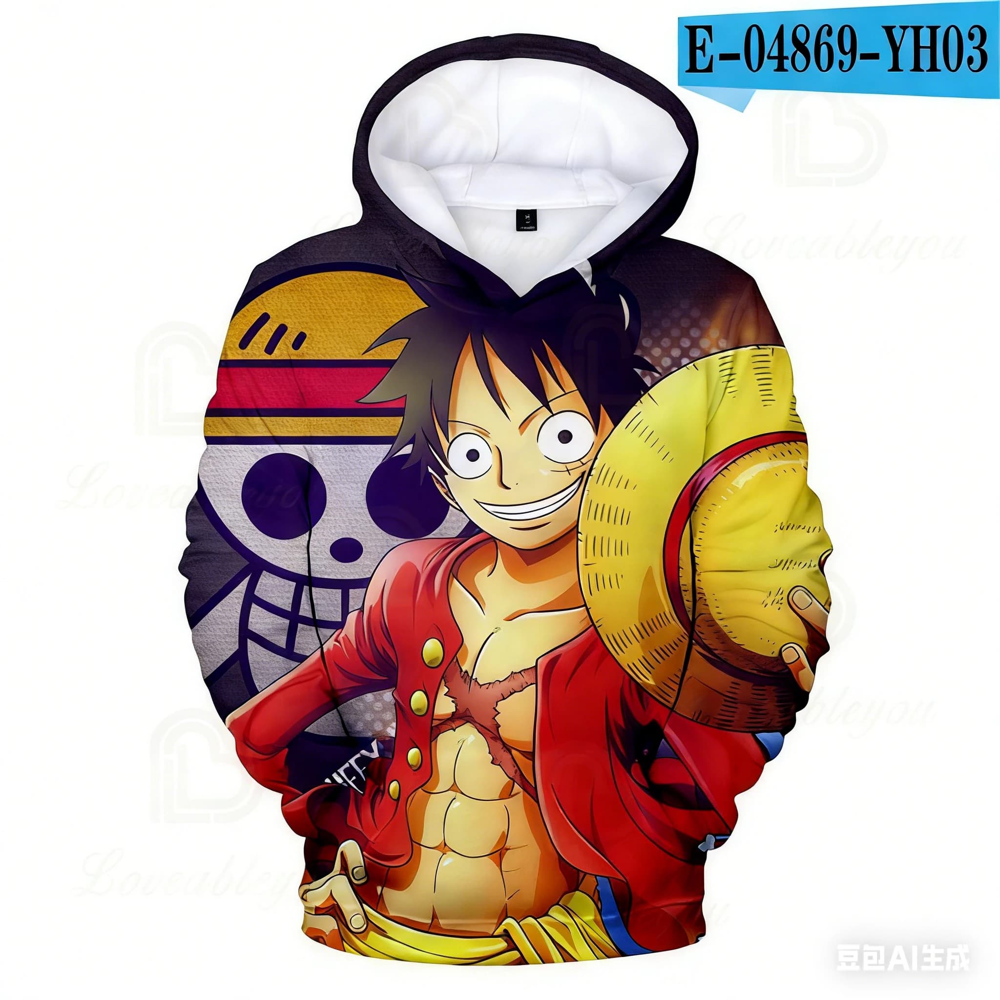 2025 Anime One Piece Monkey D. Luffy Hooded Hoodies Sweatshirt Kids Adults Long Sleeve 3D Print Hoodies Kids Sweatshirt Pullover