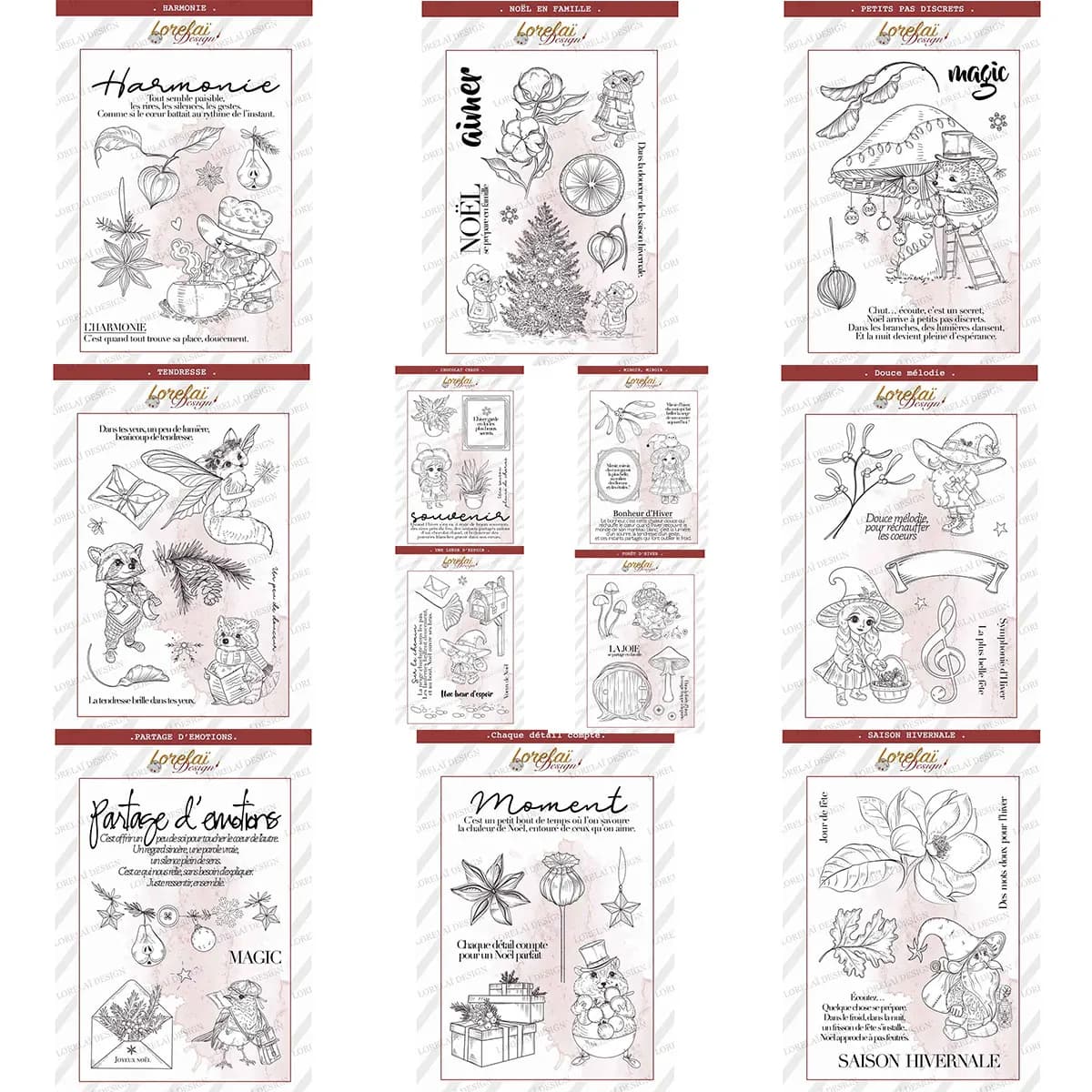 Winter Fairy & Cozy Lifestyle Christmas & Whimsical Character Cute Winter Clear Stamps Set for Card Making Scrapbooking